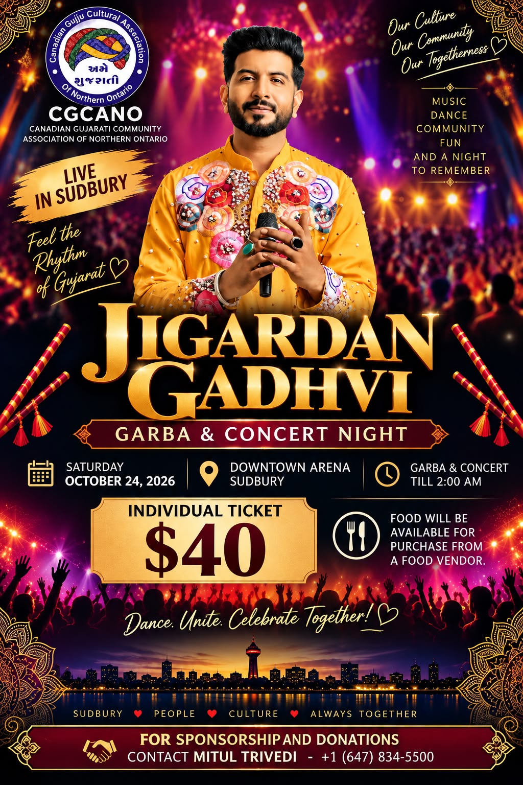 Jigardan Gadhvi Garba and Concert Night
